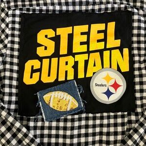 Upcycled Steelers “Steel Curtain” Flannel Shirt. M.